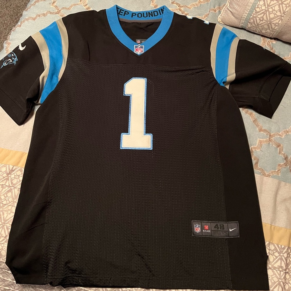 Cam Newton ON FIELD NFL jersey